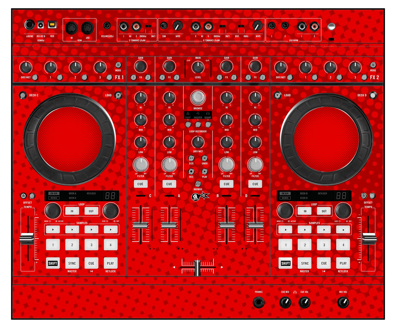 Native Instruments S4 MK1 Skin Gradienter Red