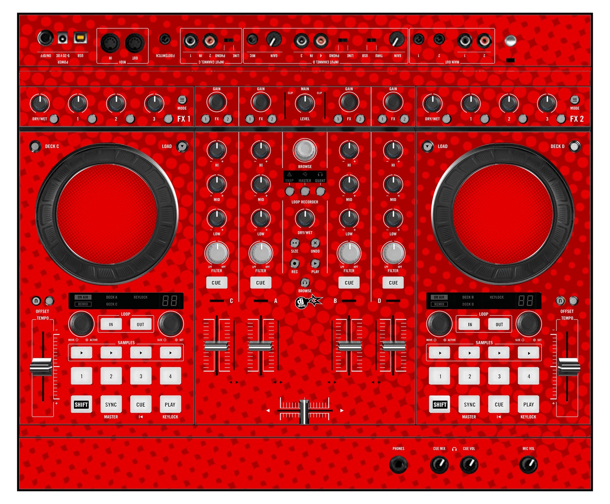 Native Instruments S4 MK1 Skin Gradienter Red