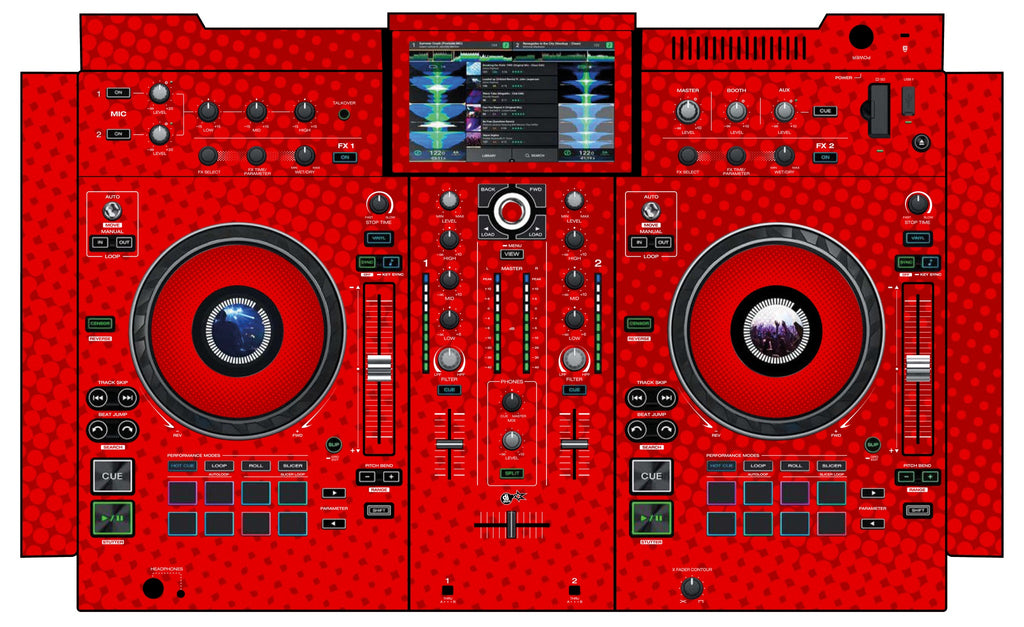 Denon DJ PRIME 2 Skin Gradienter Red