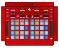Pioneer DJ DDJ XP 1 Skin Gradienter Red