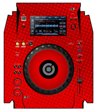 Pioneer DJ XDJ 1000 Skin Gradienter Red