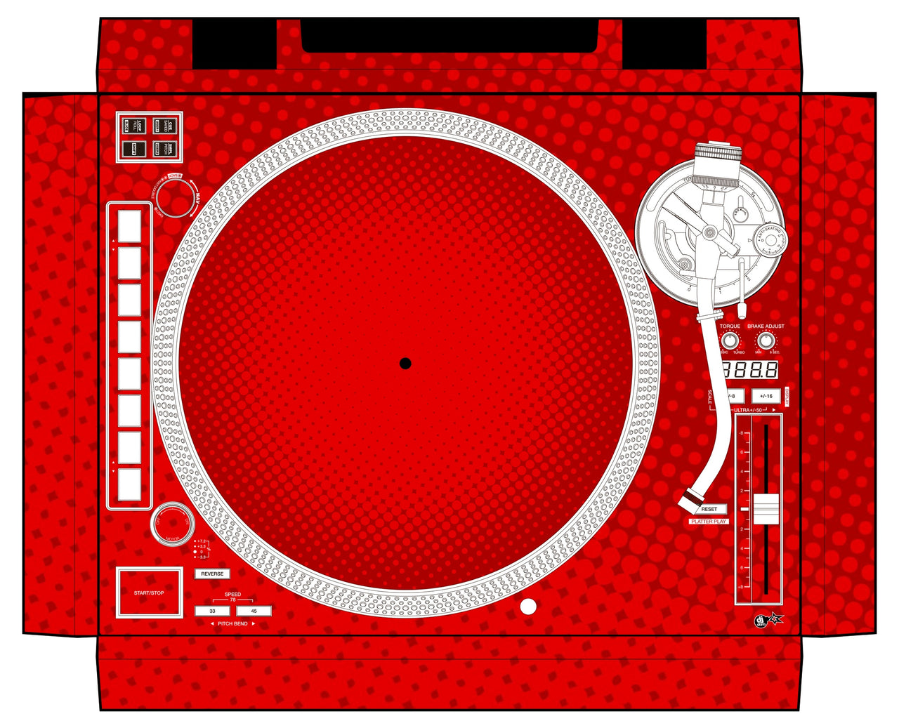 Reloop RP 8000 MK2 Skin Gradienter Red