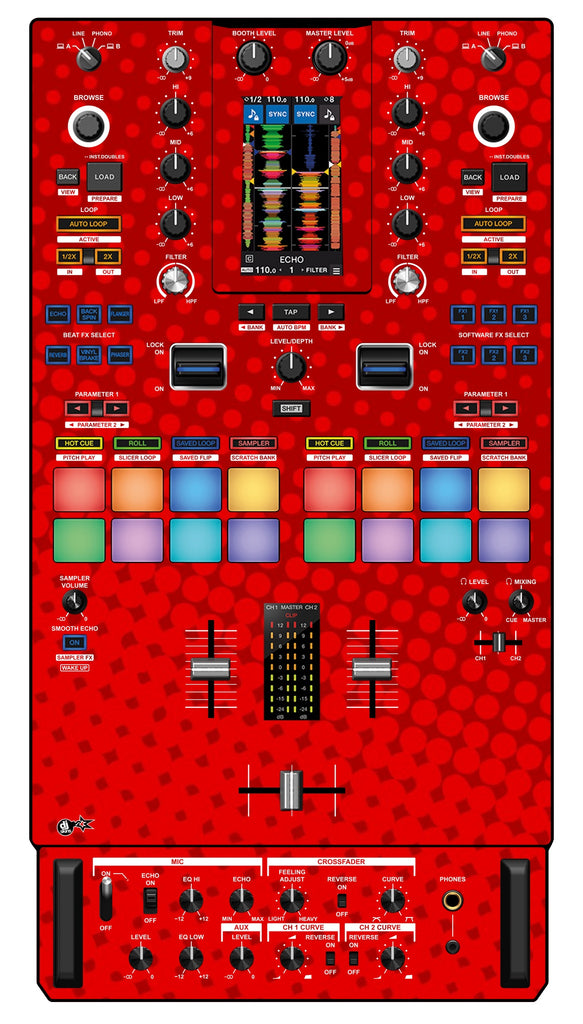 Pioneer DJ DJM S11 Skin Gradienter Red