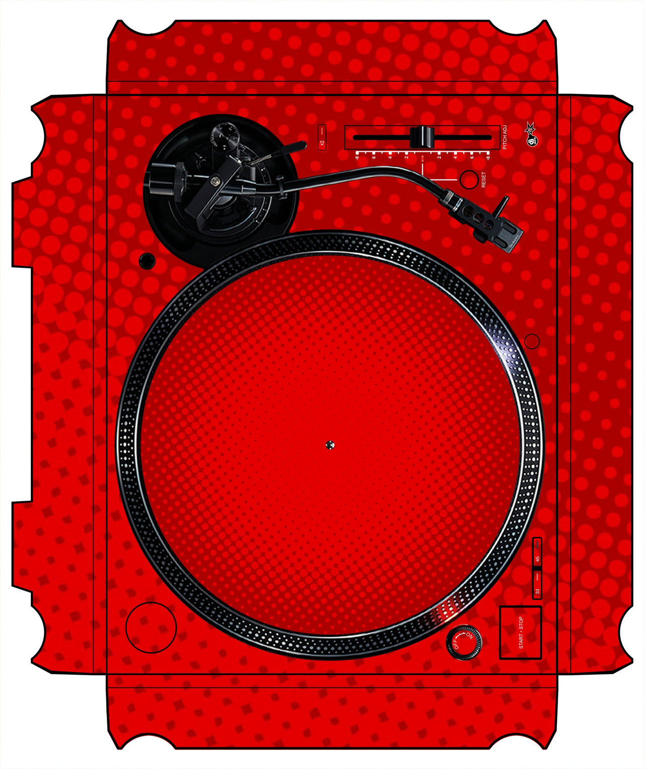 Technics 1200 / 1210 MK7 VERTICAL Skin Gradienter Red