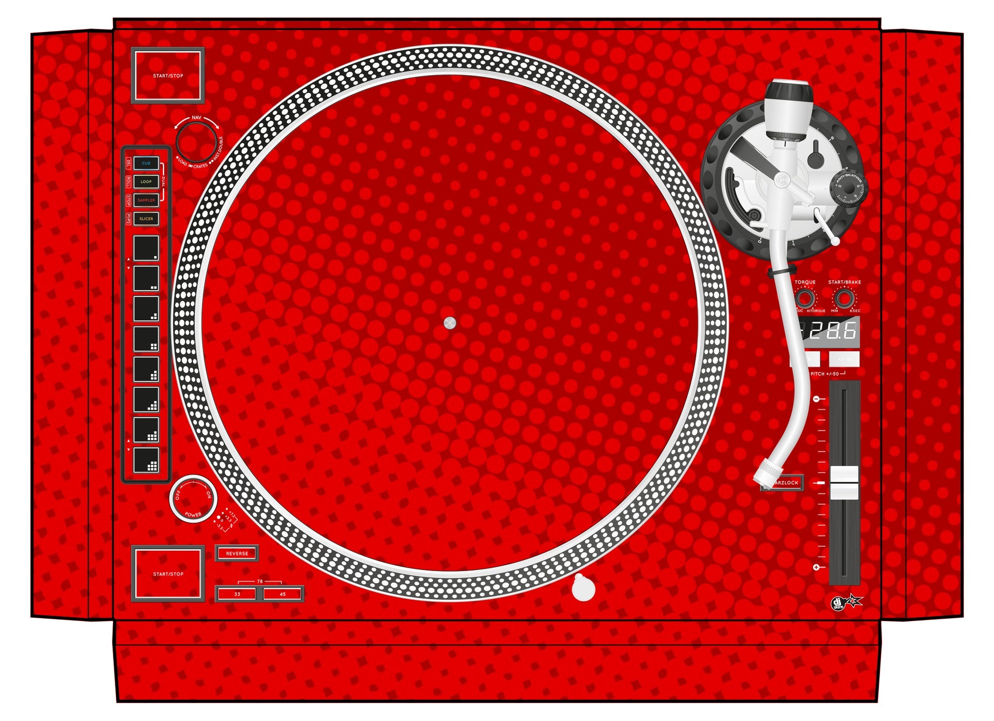 Reloop RP 8000 Skin Gradienter Red