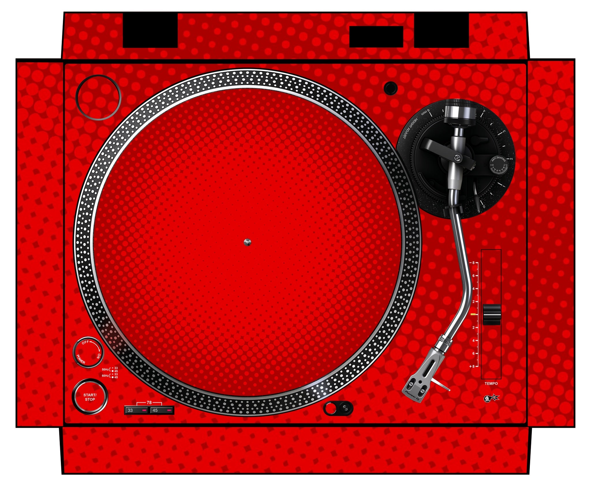 Pioneer DJ PLX 500 Skin Gradienter Red