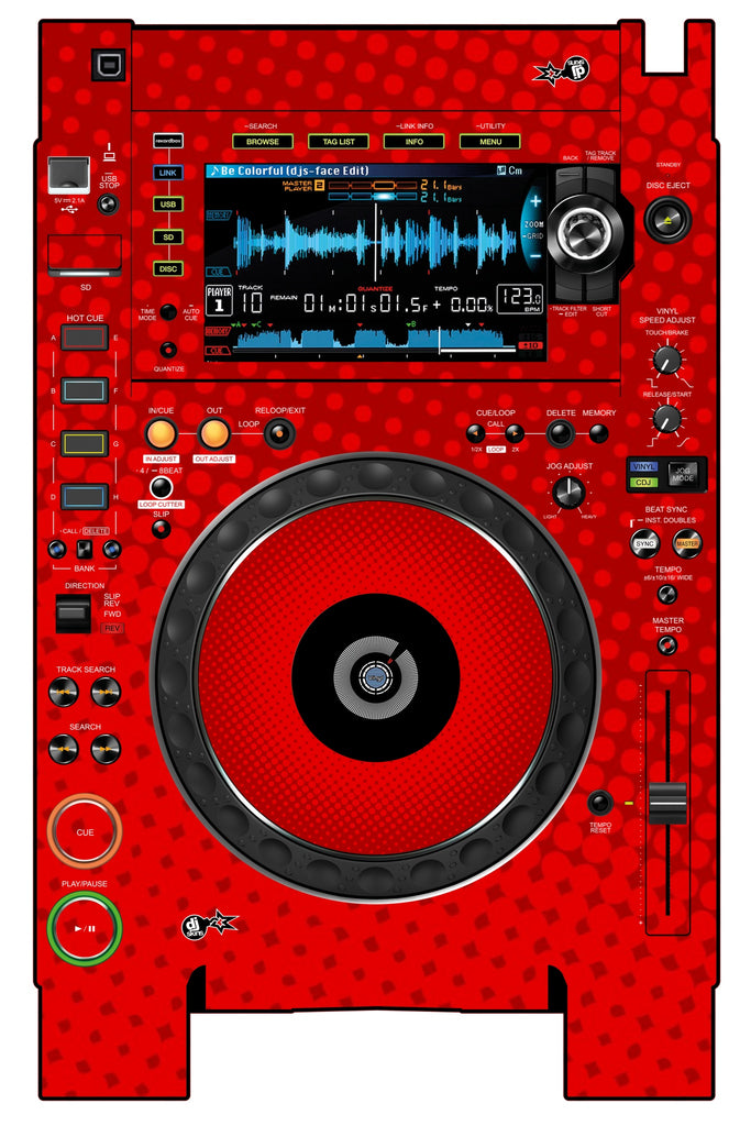 Pioneer DJ CDJ 2000 NEXUS 2 Skin Gradienter Red