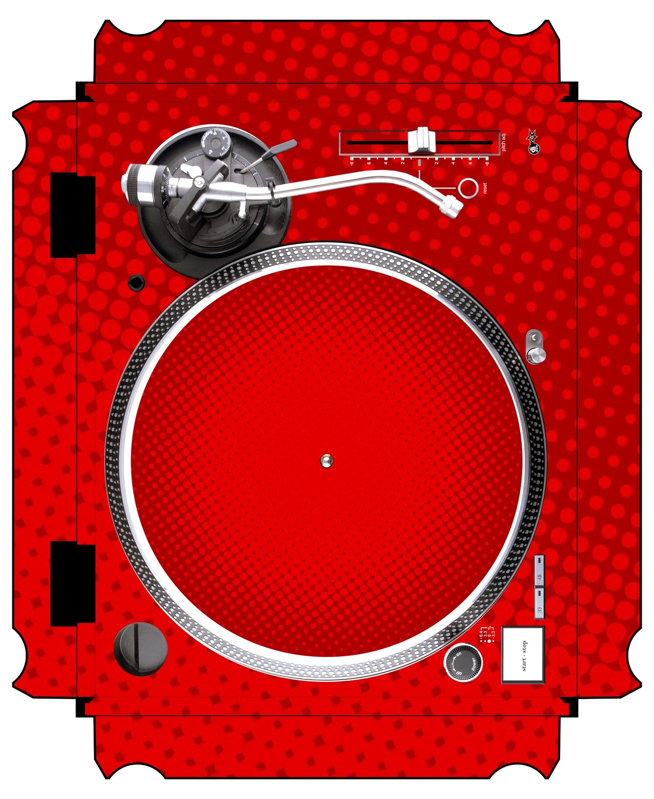 Technics 1200 / 1210 MK5 VERTICAL Skin Gradienter Red