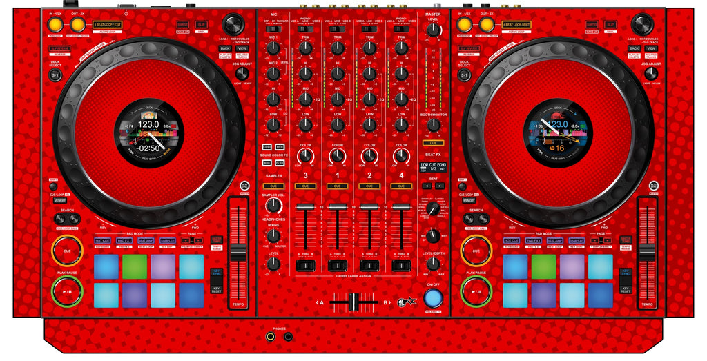 Pioneer DJ DDJ 1000 Skin Gradienter Red