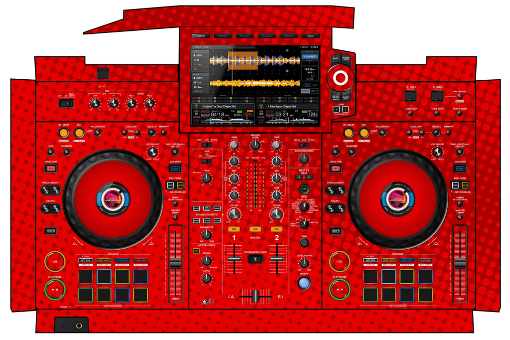 Pioneer DJ XDJ RX 3 Skin Gradienter Red