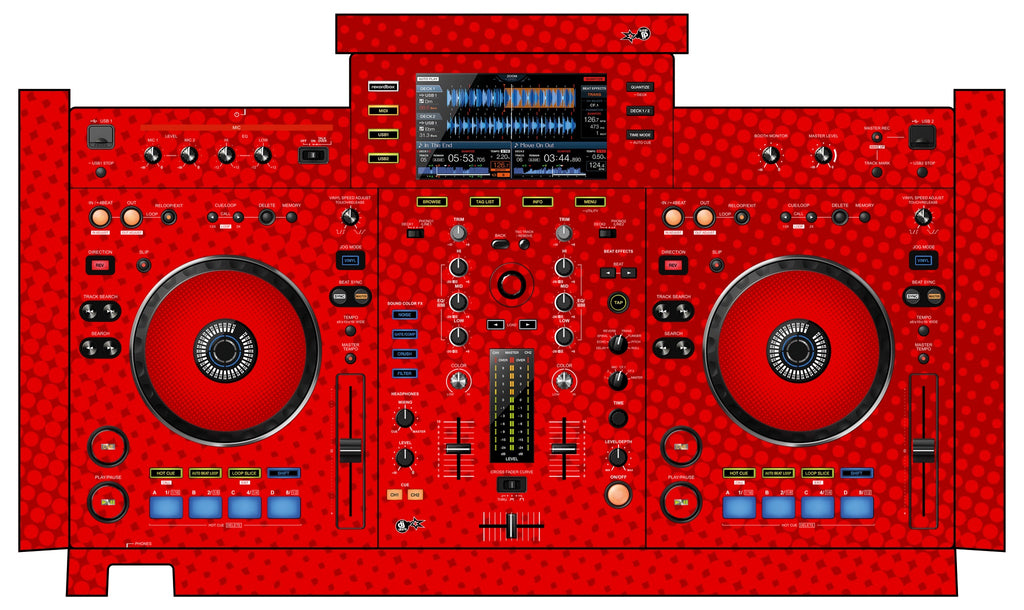 Pioneer DJ XDJ RX Skin Gradienter Red