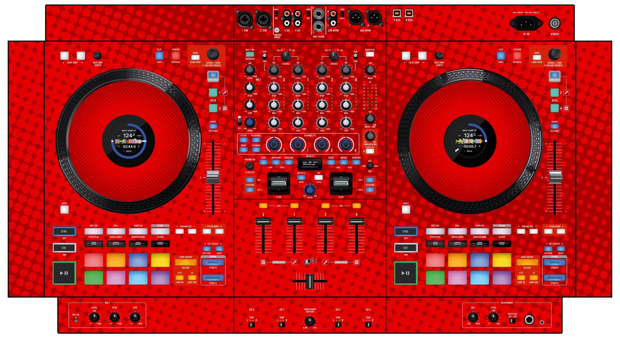 Rane FOUR Skin Gradienter Red