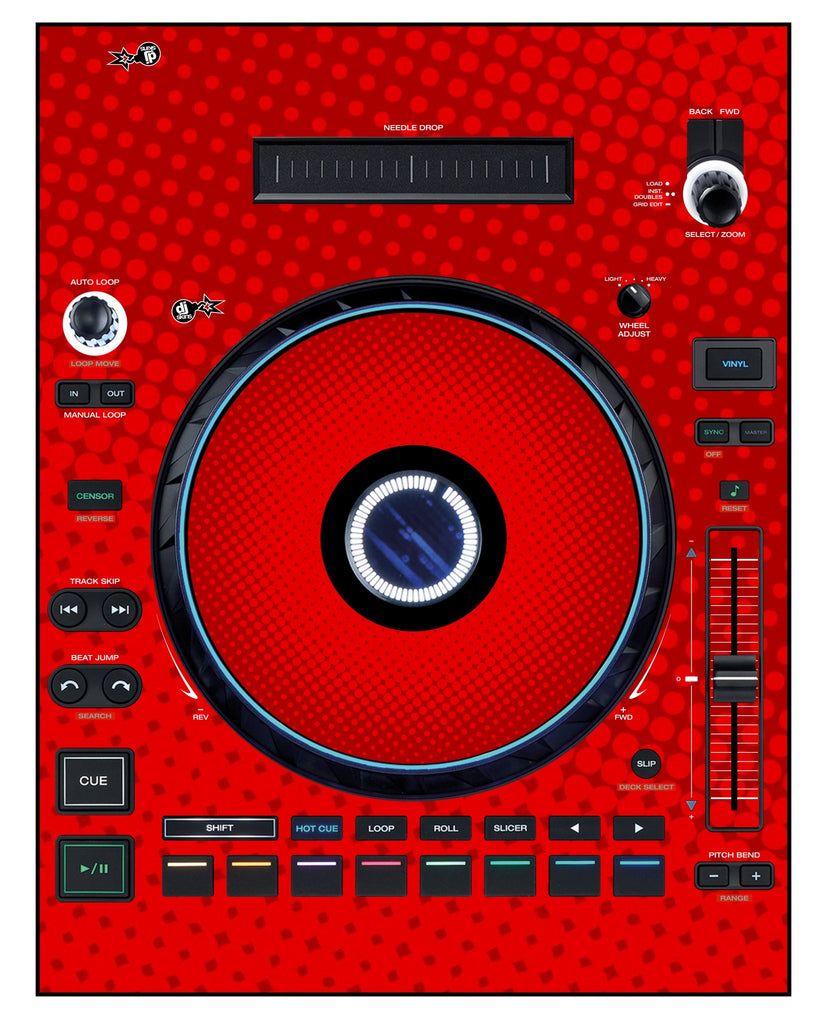 Denon DJ LC 6000 Skin Gradienter Red