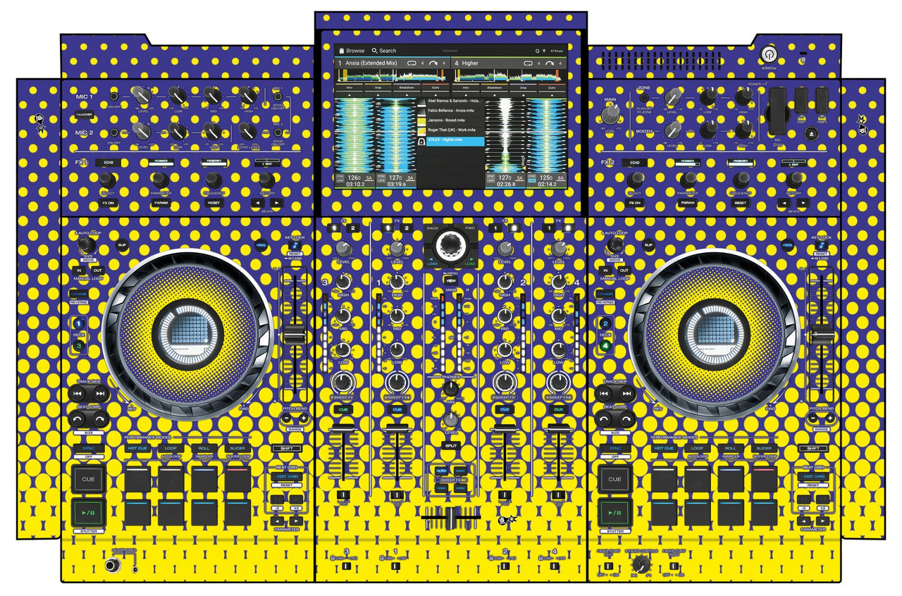 Denon DJ PRIME 4+ Skin Gradienter Straight Lila / Gelb