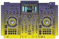 Denon DJ PRIME 4+ Skin Gradienter Straight Lila / Gelb