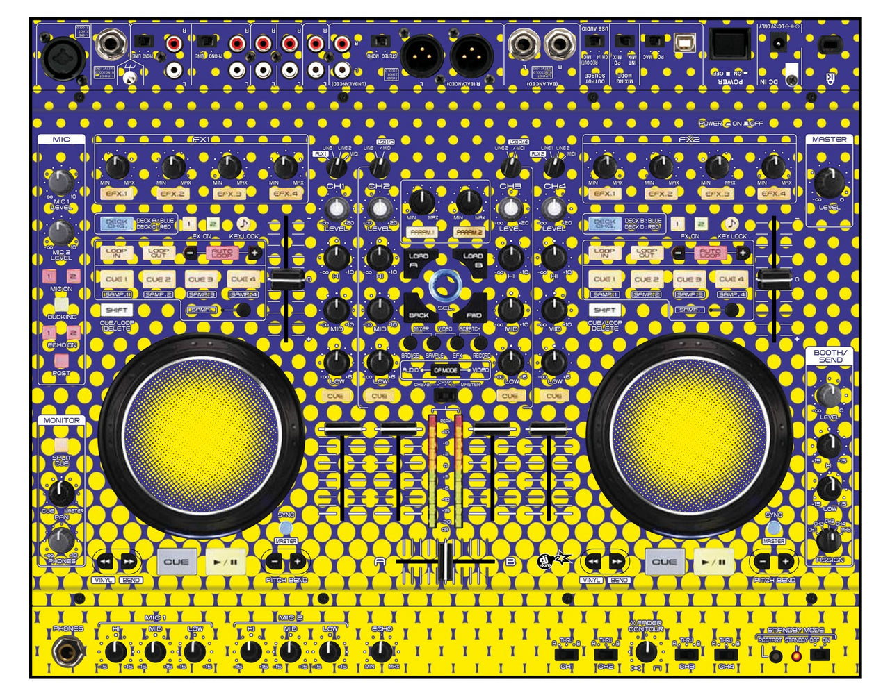 Denon DJ MC 6000 Skin Gradienter Straight Lila / Gelb