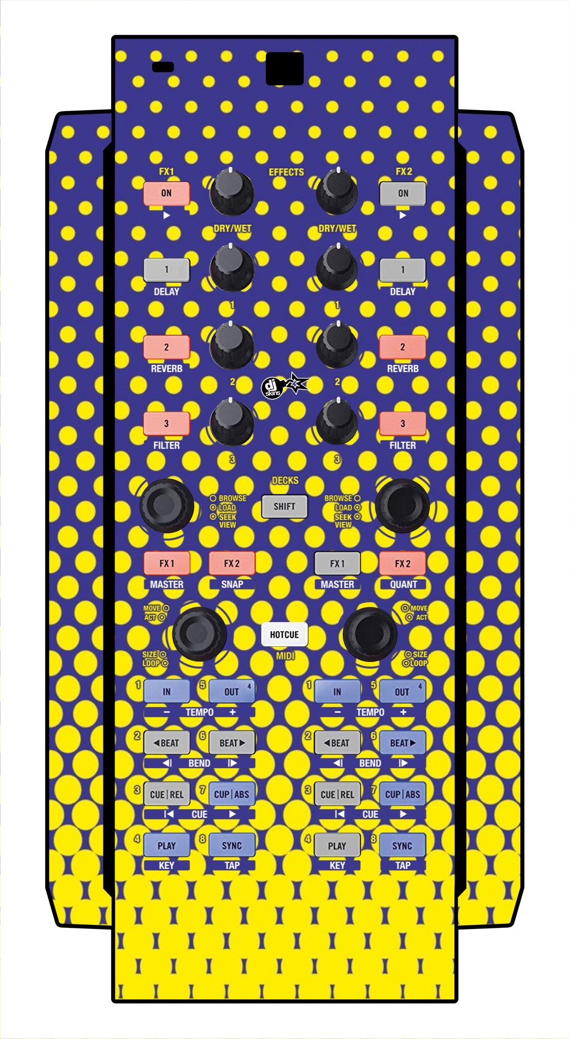 Native Instruments X1 Skin Gradienter Straight Lila / Gelb