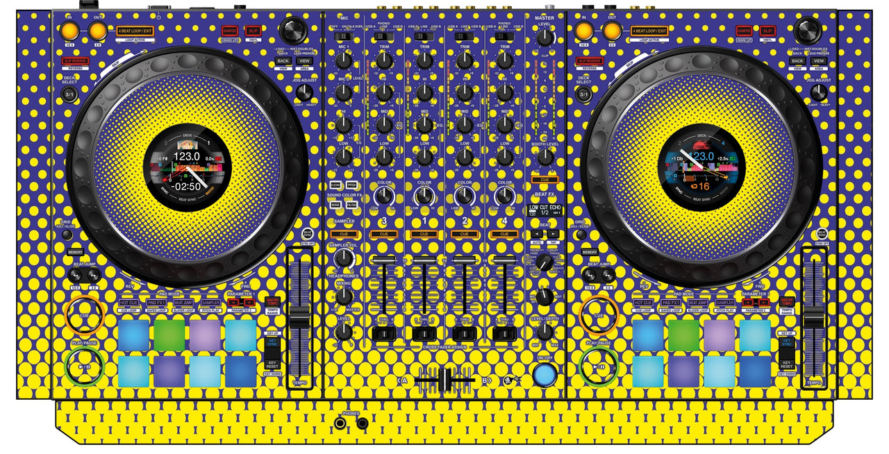 Pioneer DJ DDJ 1000 SRT Skin Gradienter Straight Lila / Gelb