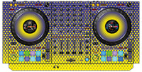 Pioneer DJ DDJ 1000 SRT Skin Gradienter Straight Lila / Gelb