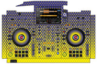 Pioneer DJ XDJ RX 3 Skin Gradienter Straight Lila / Gelb
