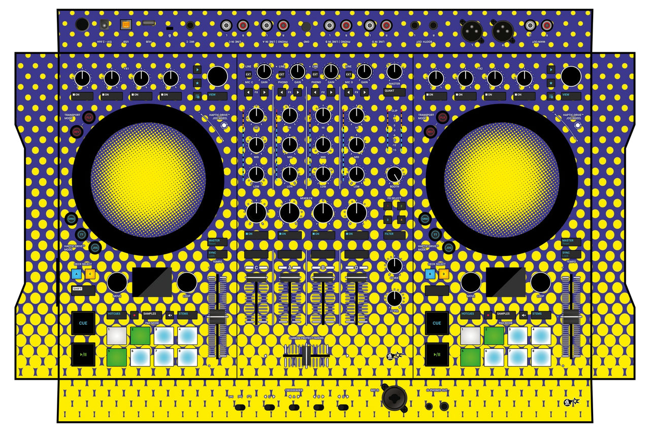 Native Instruments S4 MK3 Skin Gradienter Straight Lila / Gelb