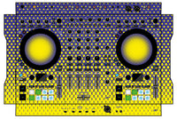 Native Instruments S4 MK3 Skin Gradienter Straight Lila / Gelb