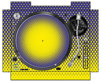 Pioneer DJ PLX 1000 Skin Gradienter Straight Lila / Gelb