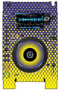 Pioneer DJ CDJ 2000 NEXUS 2 Skin Gradienter Straight Lila / Gelb