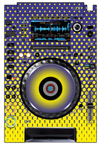 Pioneer DJ CDJ 2000 Skin Gradienter Straight Lila / Gelb