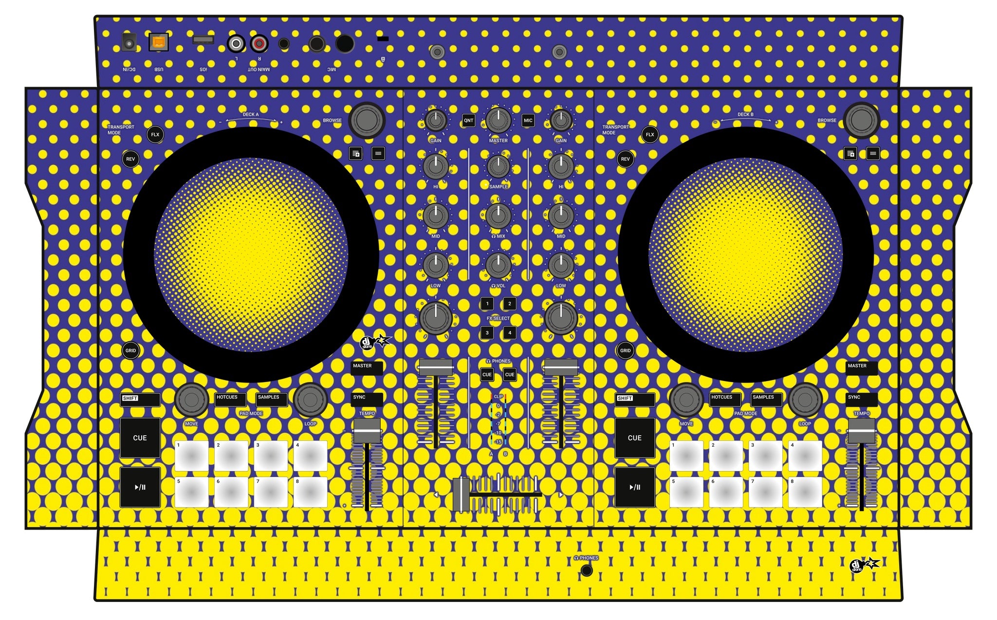 Native Instruments S2 MK3 Skin Gradienter Straight Lila / Gelb