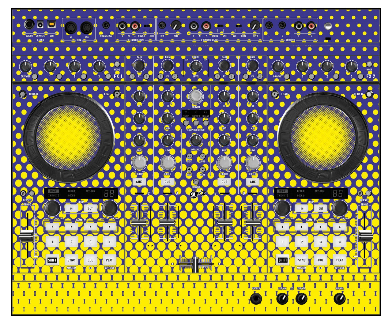 Native Instruments S4 MK1 Skin Gradienter Straight Lila / Gelb