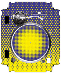 Technics 1200 / 1210 MK5 VERTICAL Skin Gradienter Straight Lila / Gelb