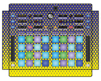 Pioneer DJ DDJ XP 1 Skin Gradienter Straight Lila / Gelb