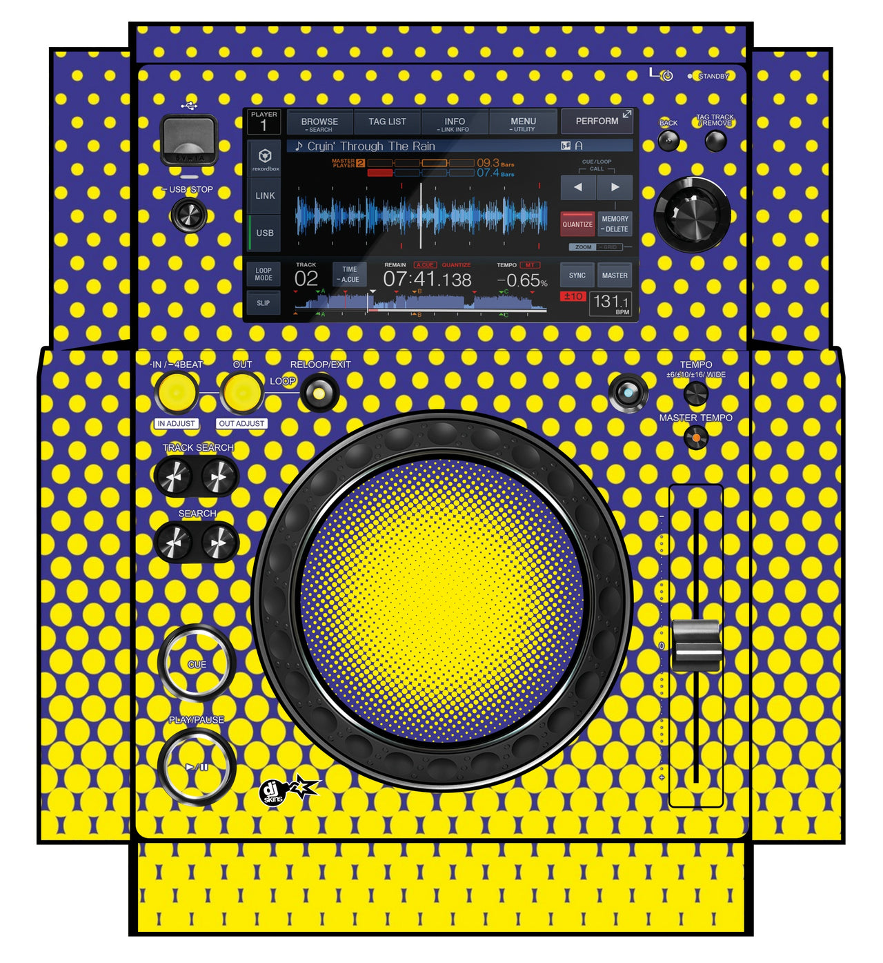 Pioneer DJ XDJ 700 Skin Gradienter Straight Lila / Gelb
