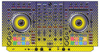 Pioneer DJ DDJ SX 3 Skin Gradienter Straight Lila / Gelb