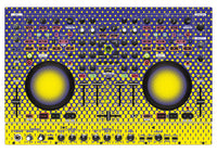 Denon DJ MC 6000 MK2 Skin Gradienter Straight Lila / Gelb