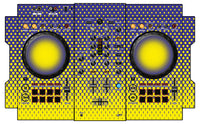 Pioneer DJ DDJ 400 Skin Gradienter Straight Lila / Gelb