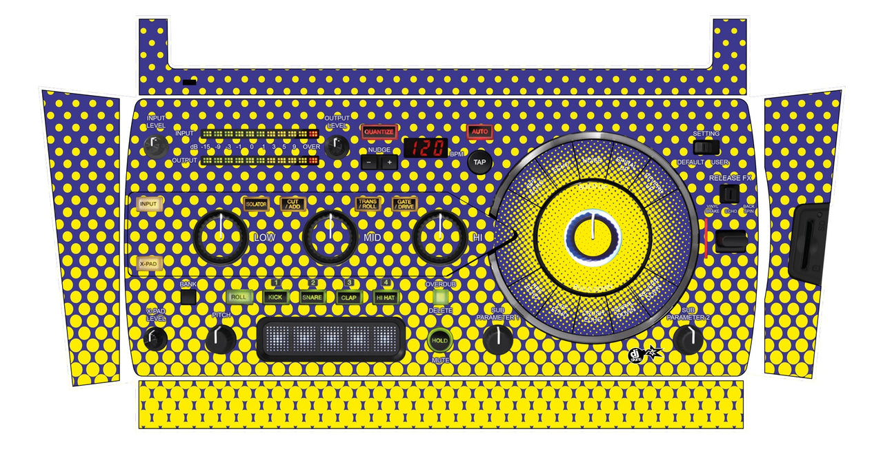 Pioneer DJ RMX 1000 Skin Gradienter Straight Lila / Gelb