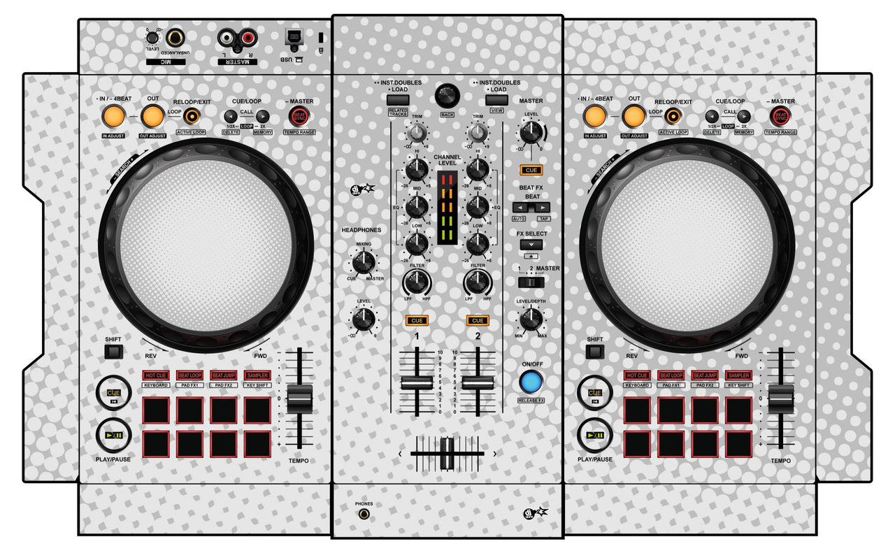 Pioneer DJ DDJ 400 Skin Gradienter White