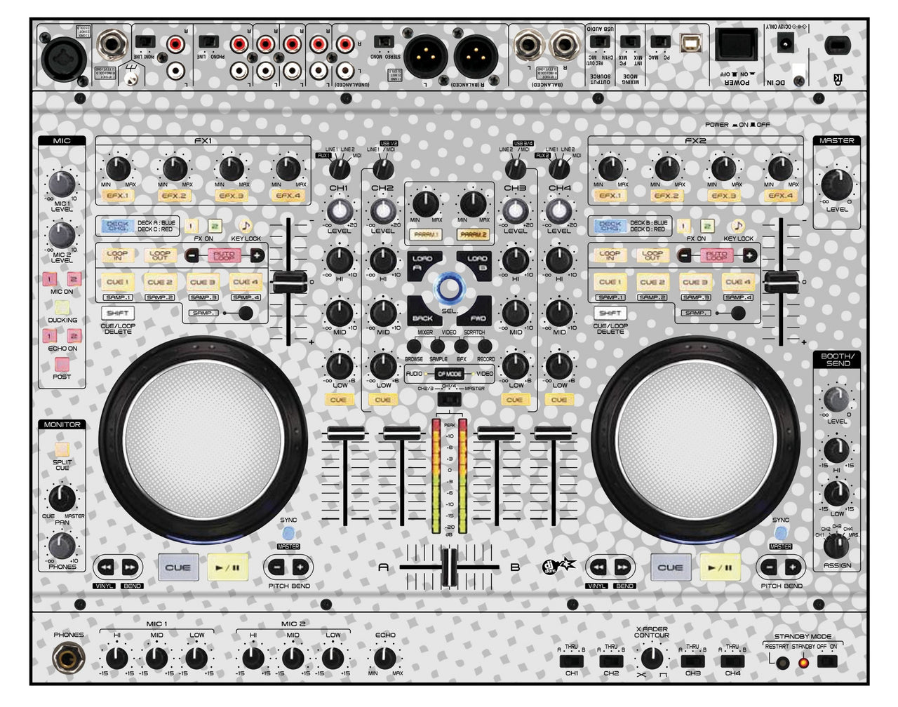 Denon DJ MC 6000 Skin Gradienter White
