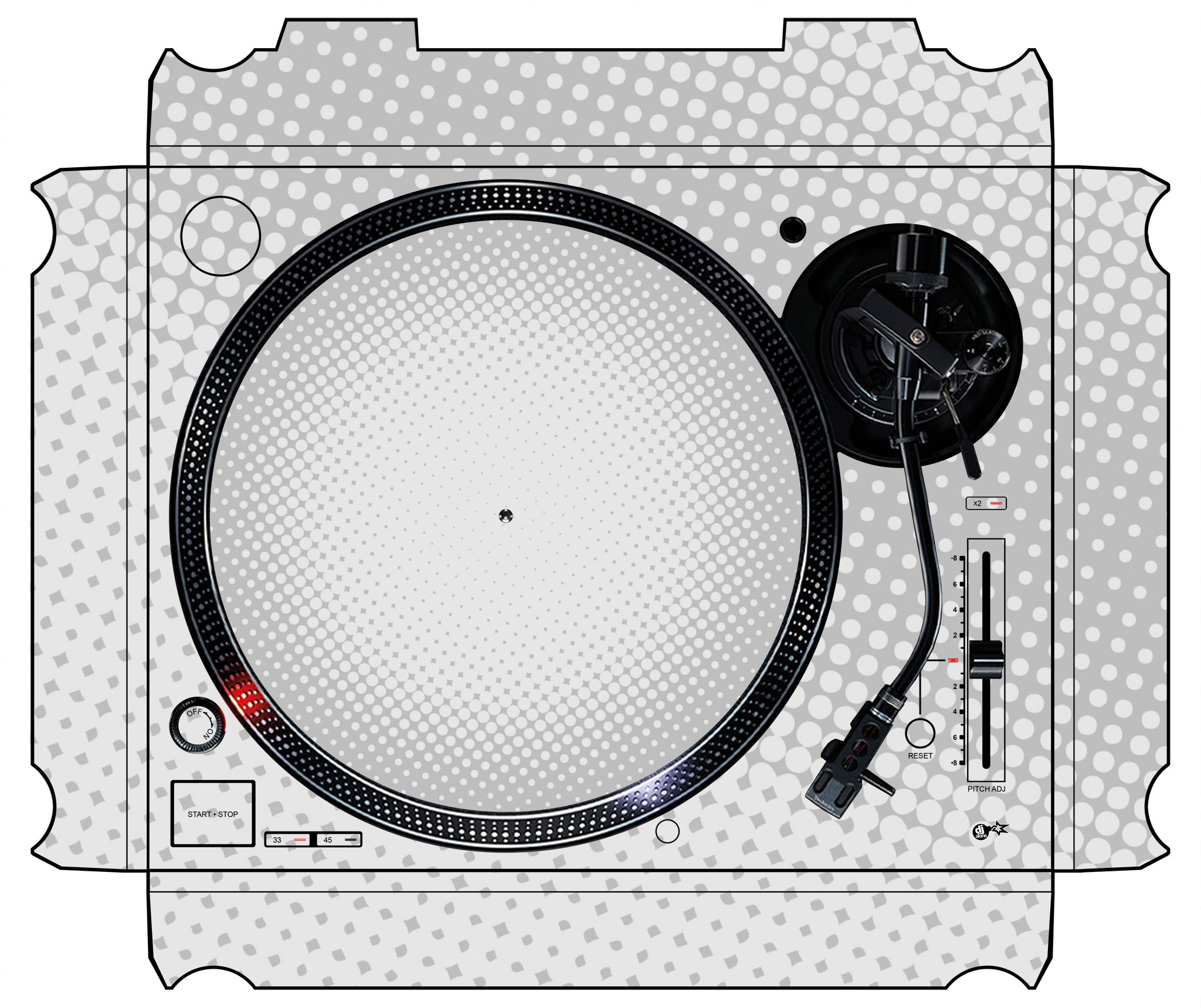 Technics 1200 / 1210 MK7 Skin Gradienter White