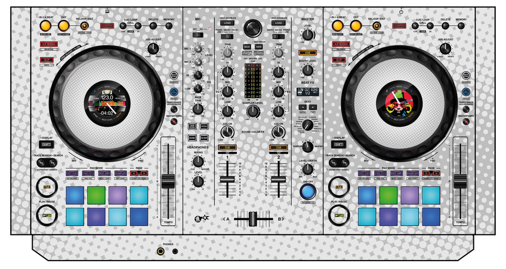 Pioneer DJ DDJ 800 Skin Gradienter White