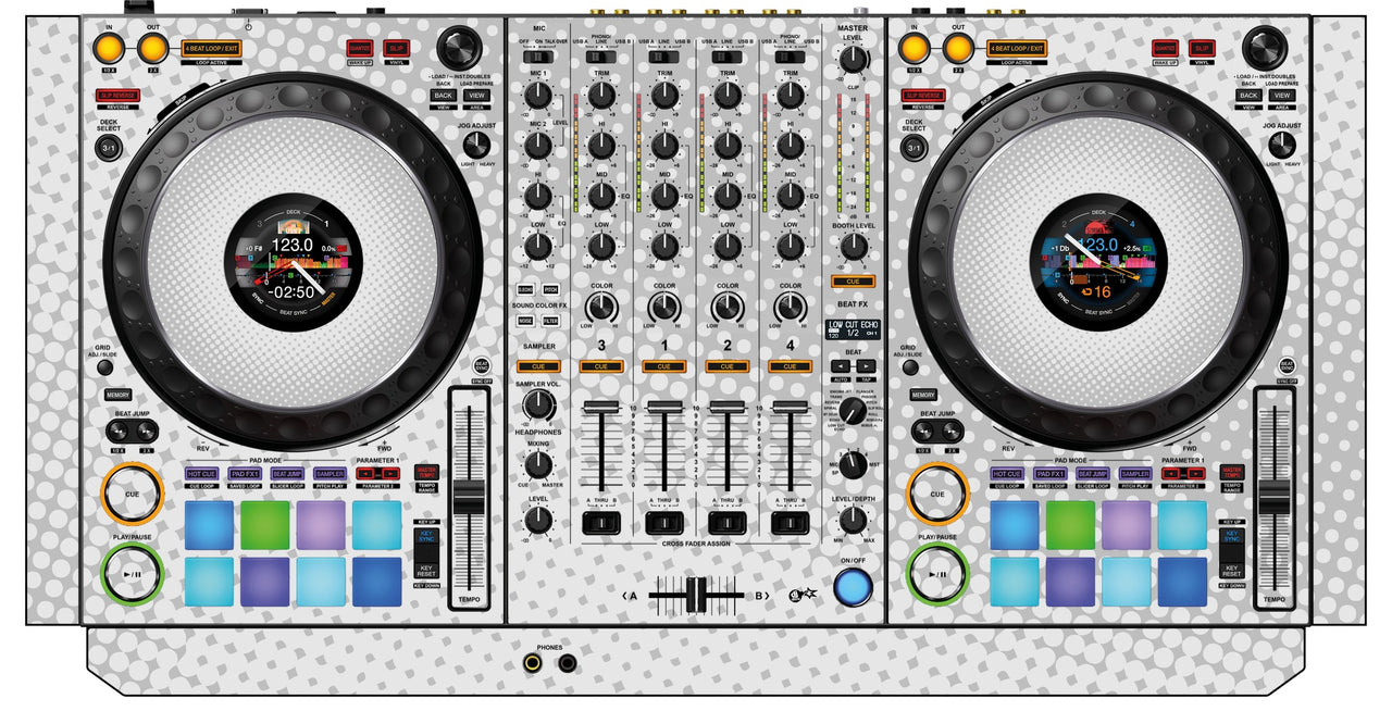 Pioneer DJ DDJ 1000 SRT Skin Gradienter White