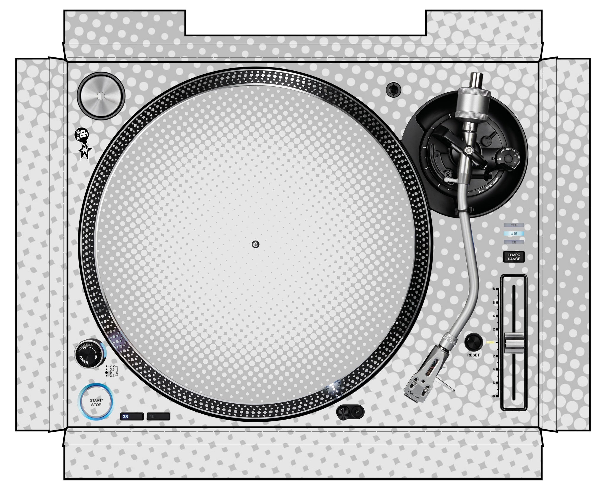 Pioneer DJ PLX 1000 Skin Gradienter White