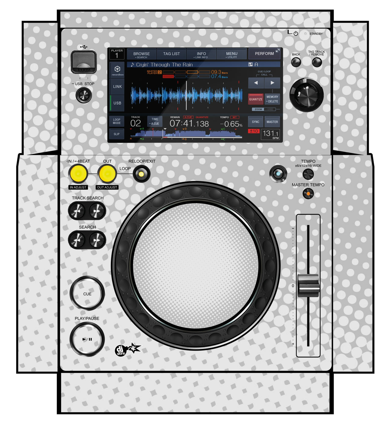 Pioneer DJ XDJ 700 Skin Gradienter White