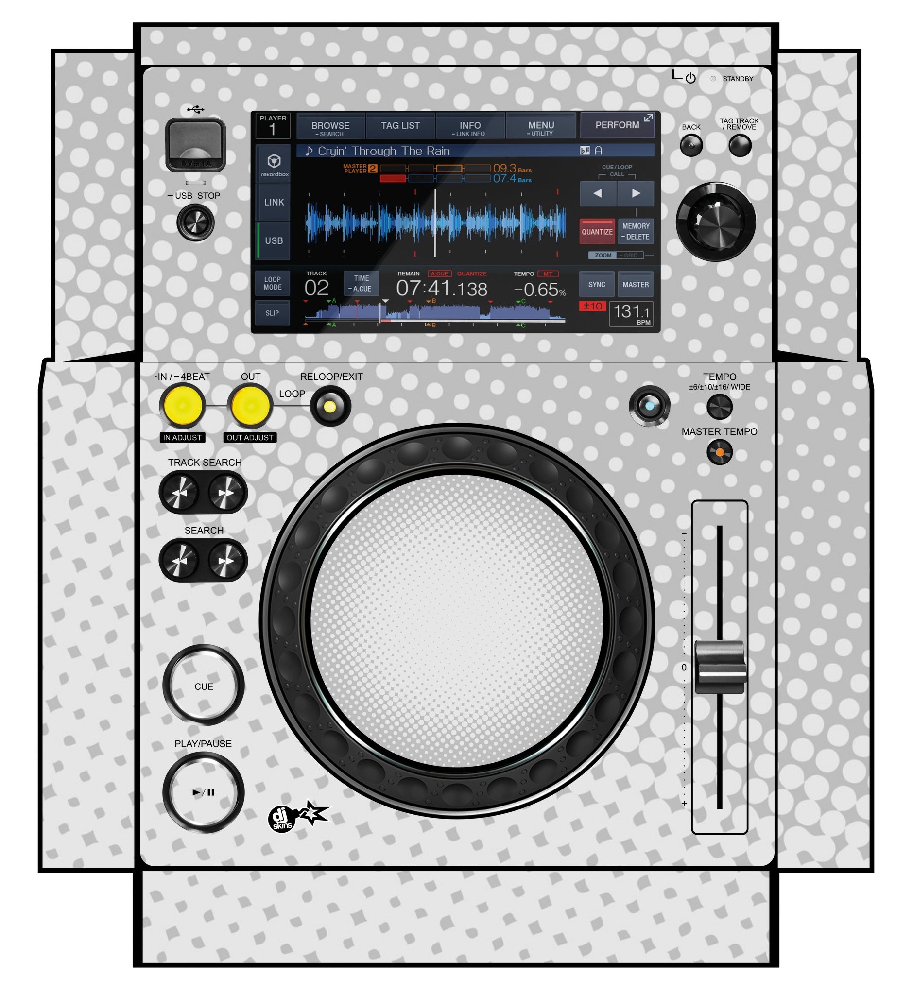 Pioneer DJ XDJ 700 Skin Gradienter White