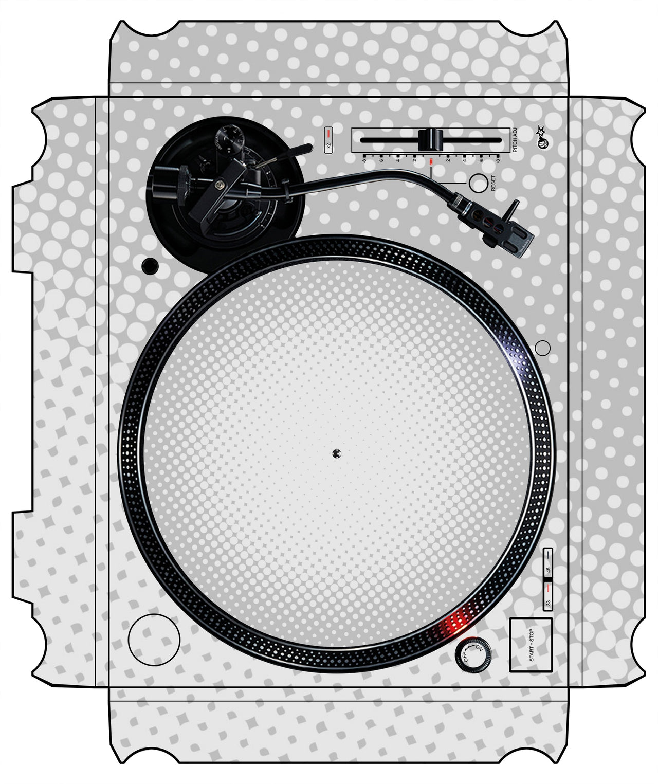 Technics 1200 / 1210 MK7 VERTICAL Skin Gradienter White
