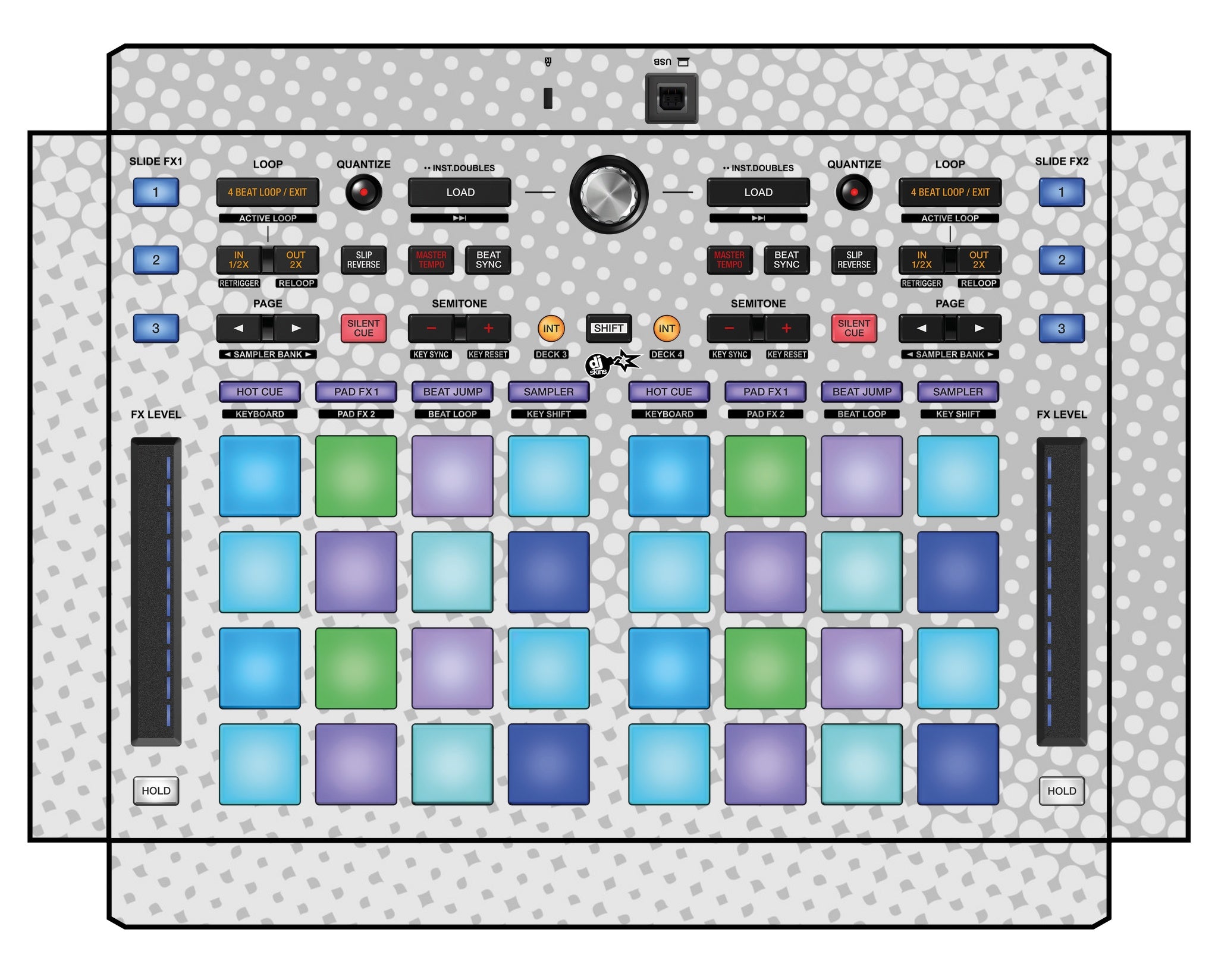 Pioneer DJ DDJ XP 1 Skin Gradienter White