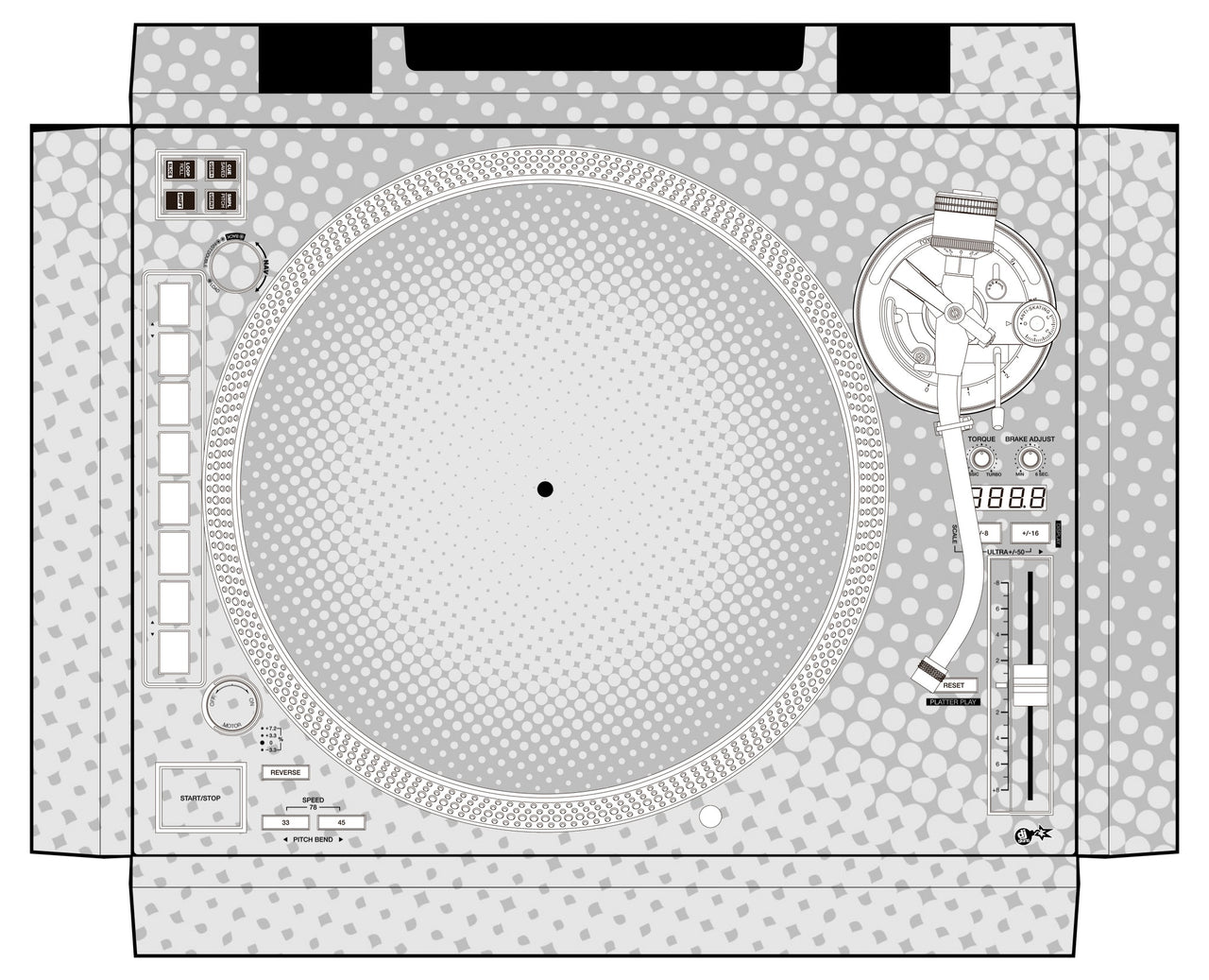 Reloop RP 8000 MK2 Skin Gradienter White