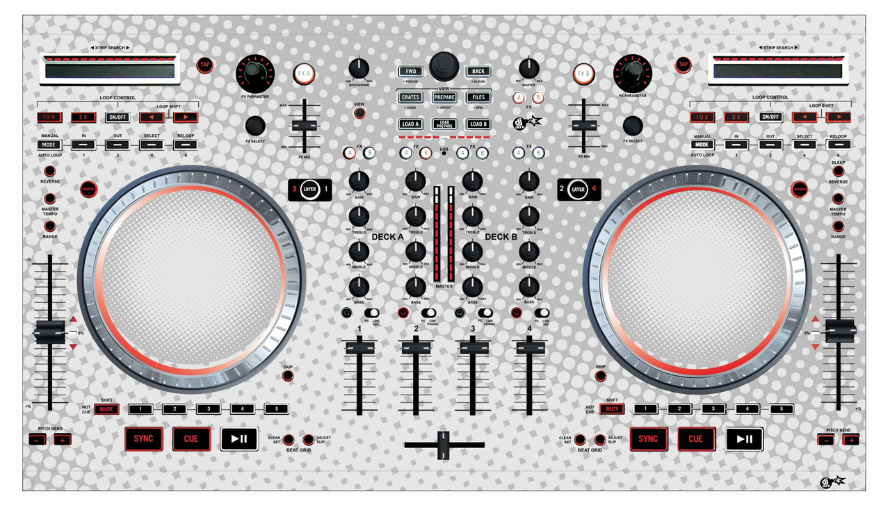 Numark NS 6 Skin Gradienter White